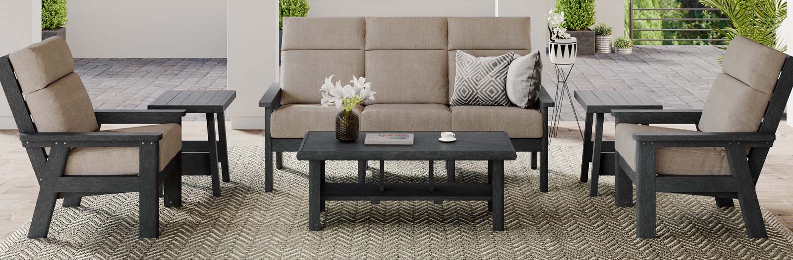 Deep seating patio set